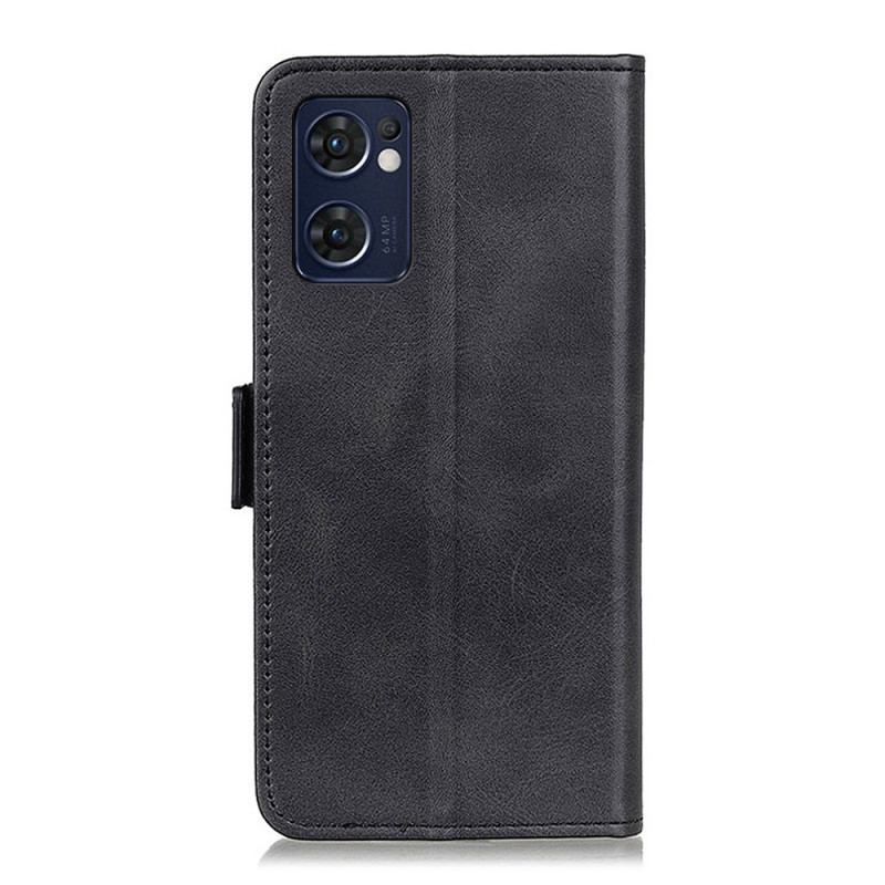 Capa Folio Para Oppo Find X5 Lite Flip Aba Dupla