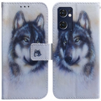 Capa Folio Para Oppo Find X5 Lite Olhar Canino