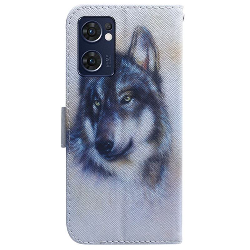 Capa Folio Para Oppo Find X5 Lite Olhar Canino