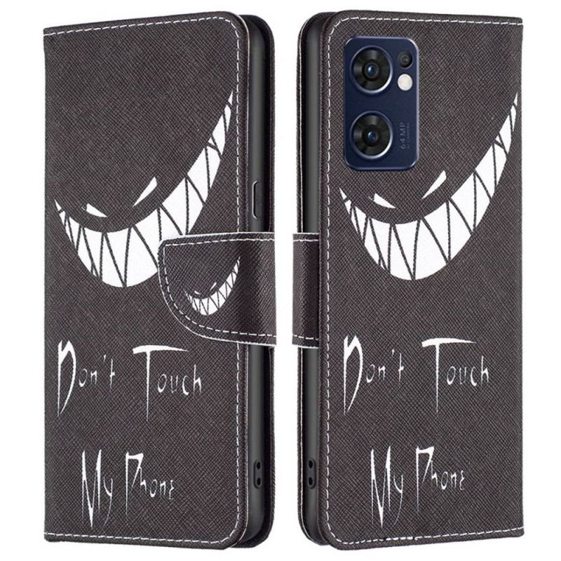 Capa Folio Para Oppo Find X5 Lite Telefone Do Diabo