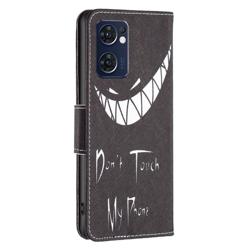 Capa Folio Para Oppo Find X5 Lite Telefone Do Diabo