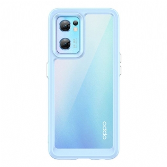 Capa Para Oppo Find X5 Lite Bordas Coloridas Híbridas