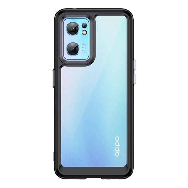 Capa Para Oppo Find X5 Lite Bordas Coloridas Híbridas