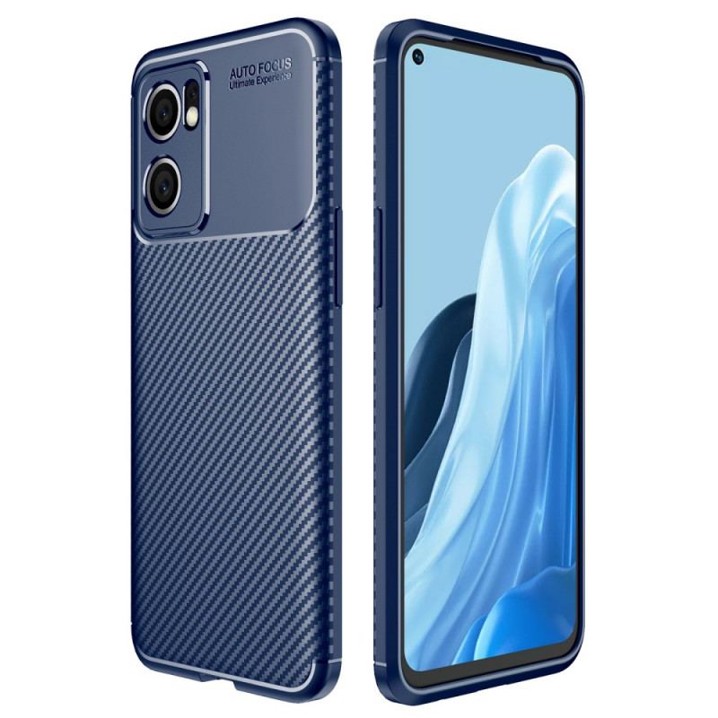 Capa Para Oppo Find X5 Lite Fibra De Carbono Escovada