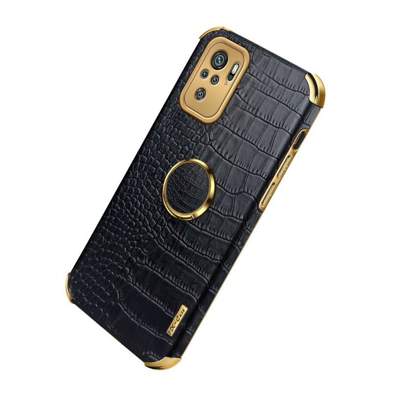 Capa De Celular Para Xiaomi Redmi Note 10 / 10S Efeito Pele De Crocodilo