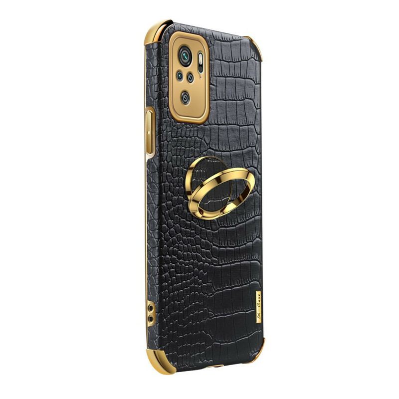 Capa De Celular Para Xiaomi Redmi Note 10 / 10S Efeito Pele De Crocodilo