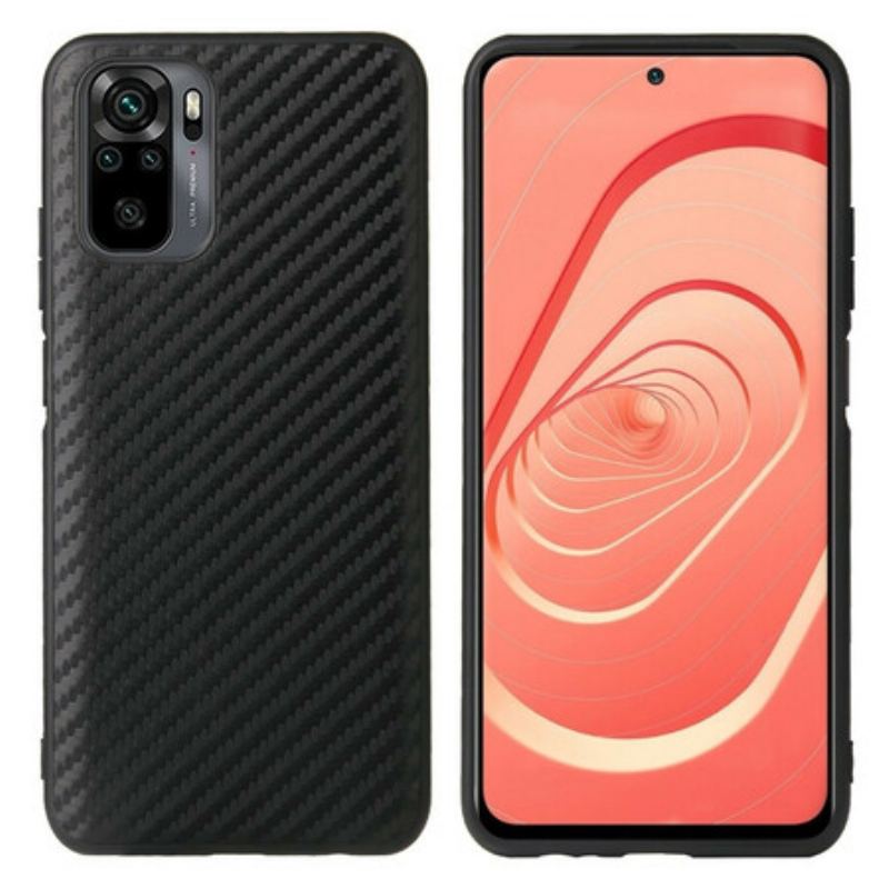 Capa De Celular Para Xiaomi Redmi Note 10 / 10S Fibra De Carbono