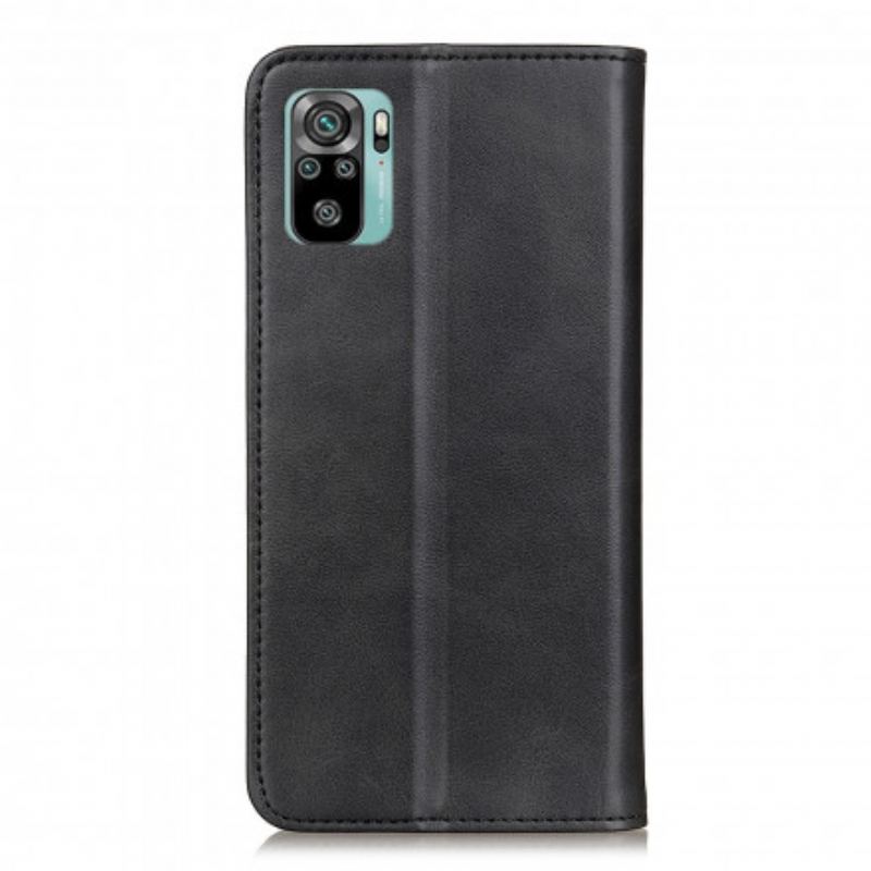 Capa De Celular Para Xiaomi Redmi Note 10 / 10S Flip Couro Rachado