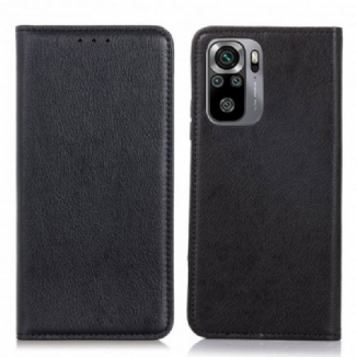 Capa De Celular Para Xiaomi Redmi Note 10 / 10S Flip Couro Rachado De Lichia