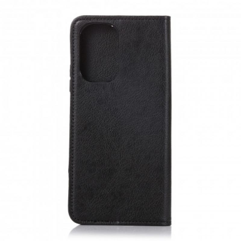 Capa De Celular Para Xiaomi Redmi Note 10 / 10S Flip Couro Rachado De Lichia