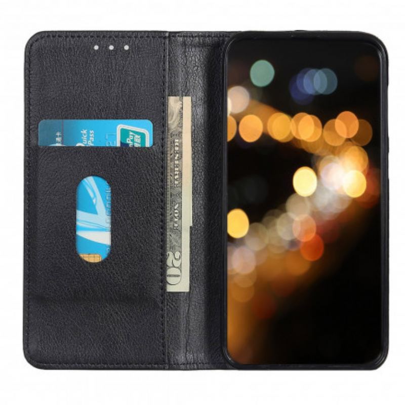 Capa De Celular Para Xiaomi Redmi Note 10 / 10S Flip Couro Rachado De Lichia