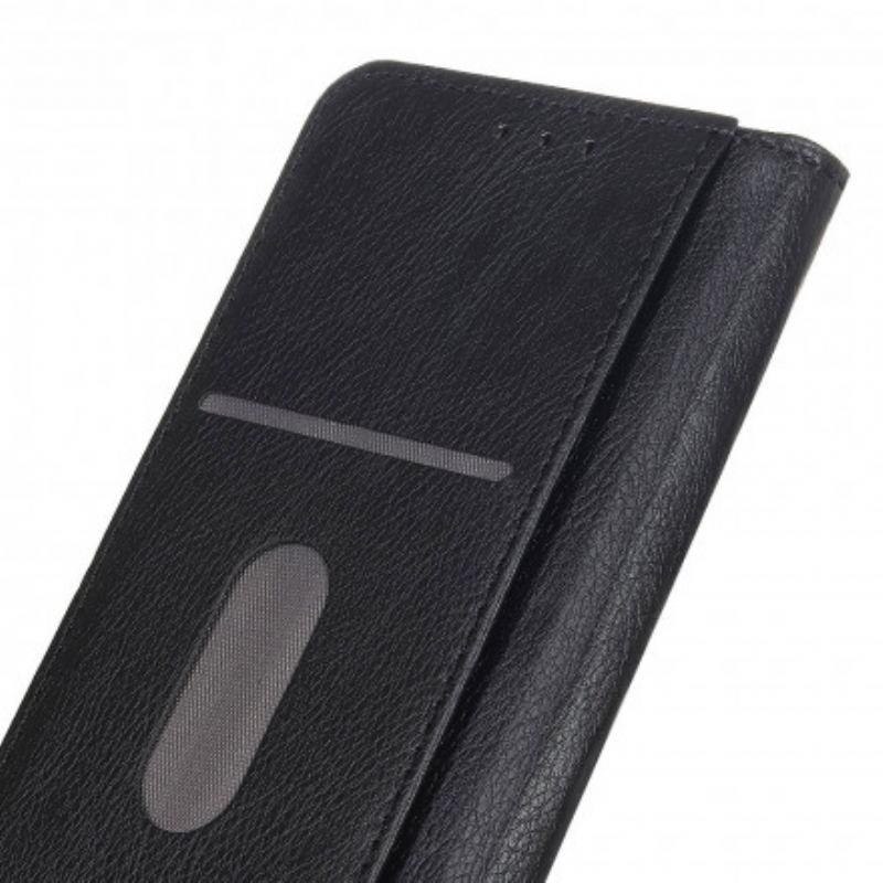 Capa De Celular Para Xiaomi Redmi Note 10 / 10S Flip Couro Rachado De Lichia