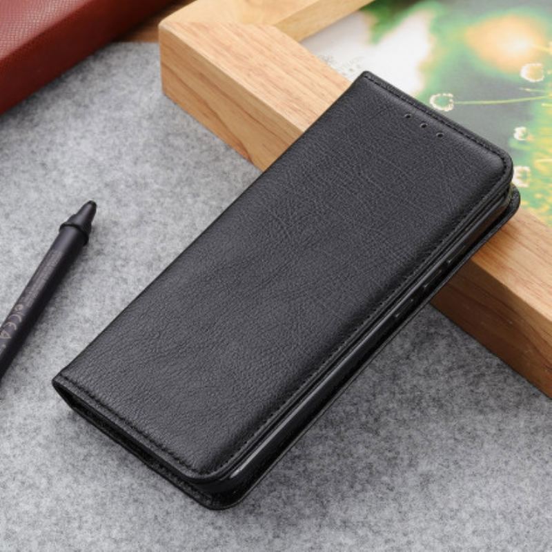 Capa De Celular Para Xiaomi Redmi Note 10 / 10S Flip Couro Rachado De Lichia