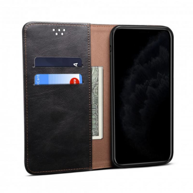 Capa De Celular Para Xiaomi Redmi Note 10 / 10S Flip Couro Sintético Encerado