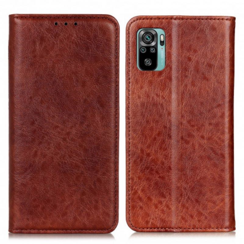 Capa De Celular Para Xiaomi Redmi Note 10 / 10S Flip Efeito Couro Texturizado