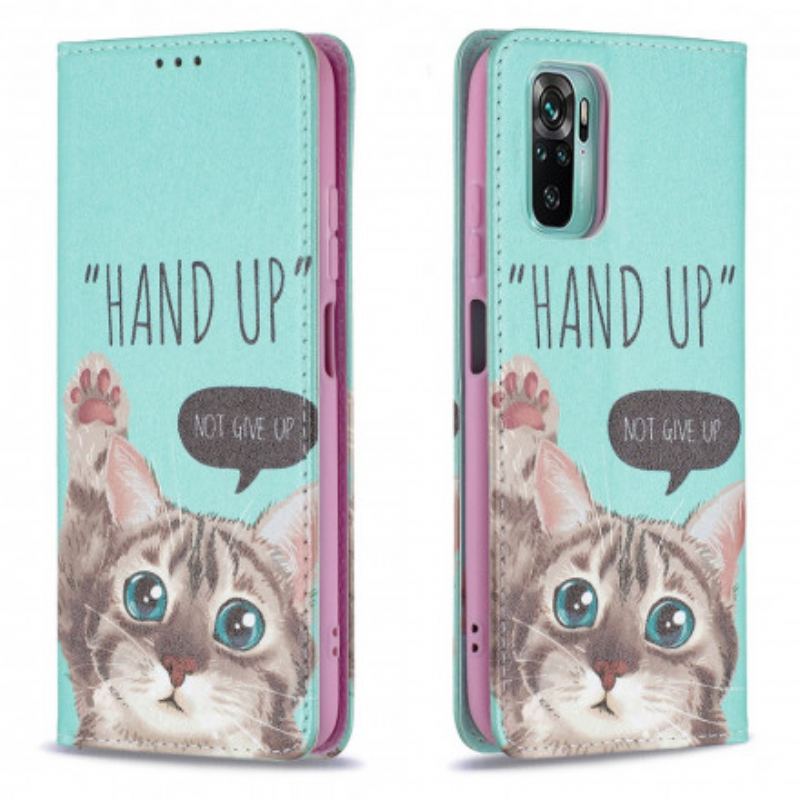 Capa De Celular Para Xiaomi Redmi Note 10 / 10S Flip Hand-up