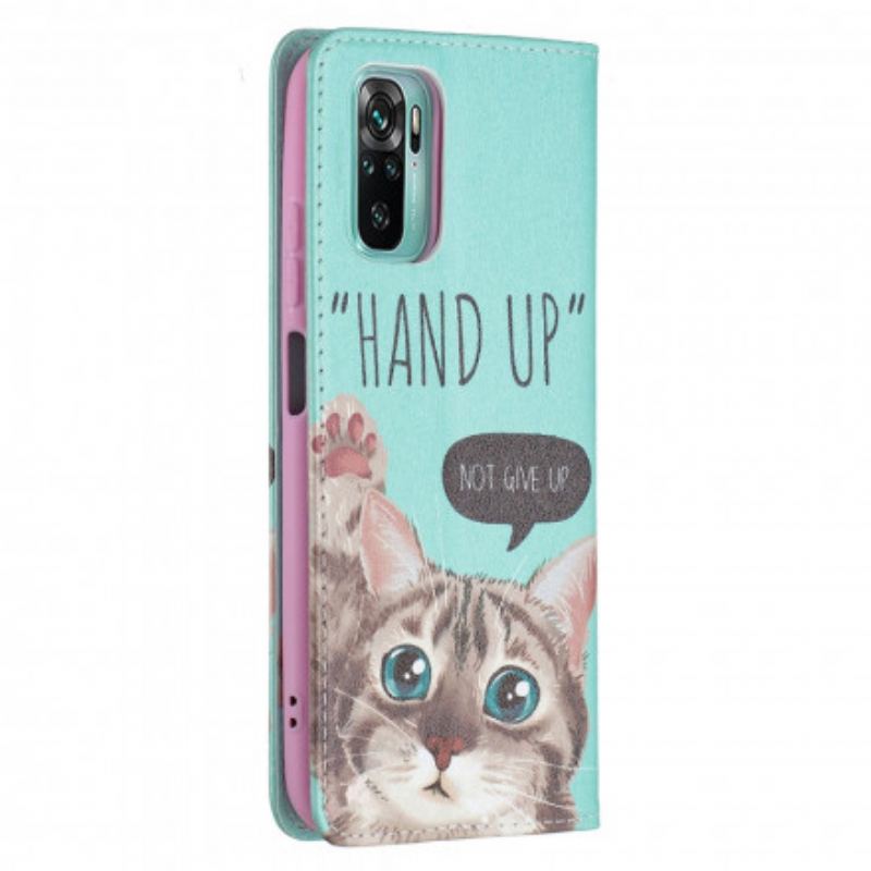 Capa De Celular Para Xiaomi Redmi Note 10 / 10S Flip Hand-up