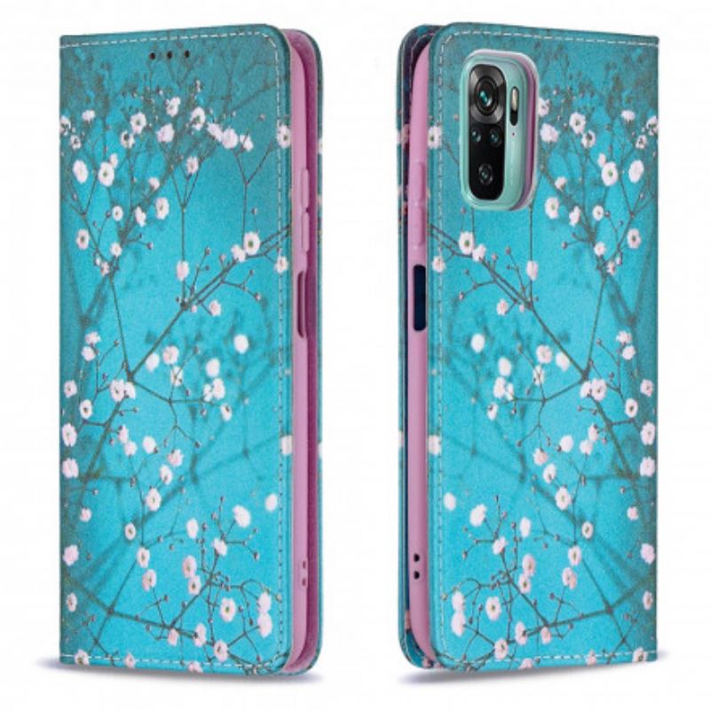 Capa De Celular Para Xiaomi Redmi Note 10 / 10S Flip Ramos Floridos