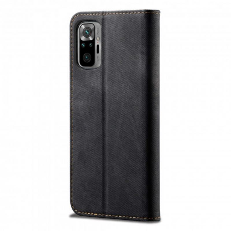 Capa De Celular Para Xiaomi Redmi Note 10 / 10S Flip Tecido Jeans