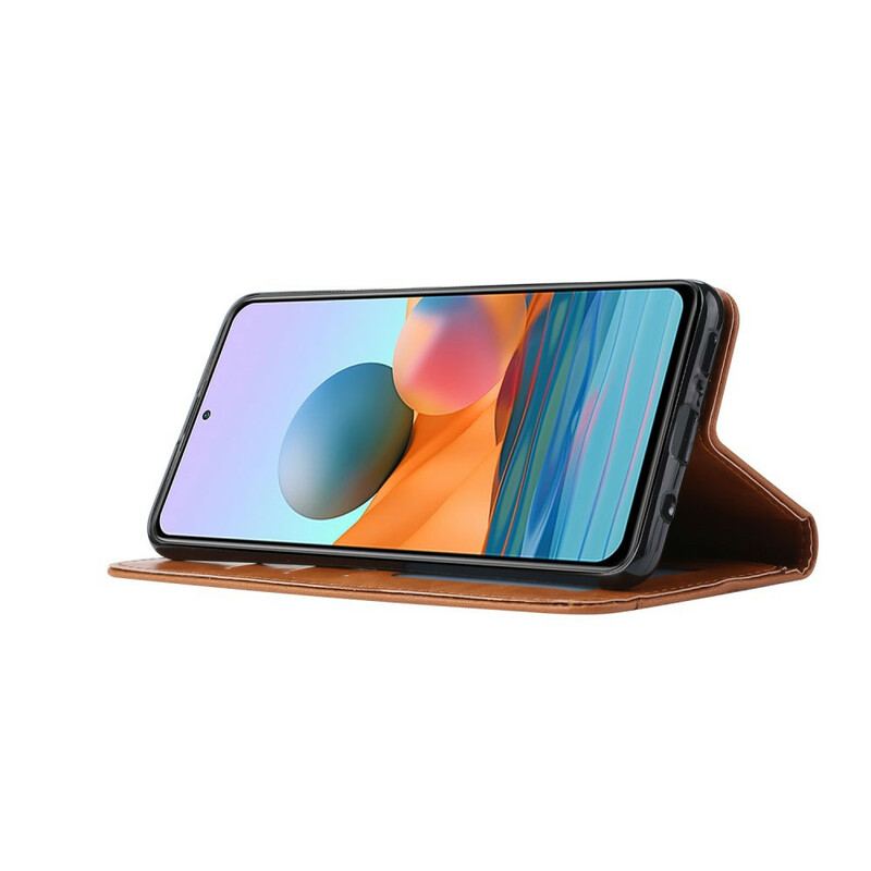 Capa De Celular Para Xiaomi Redmi Note 10 / 10S Flip Titular De Cartão De Couro Sintético