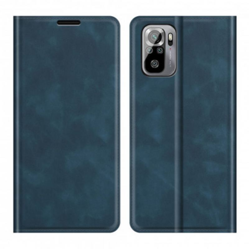 Capa De Celular Para Xiaomi Redmi Note 10 / 10S Flip Toque De Pele