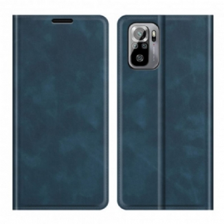 Capa De Celular Para Xiaomi Redmi Note 10 / 10S Flip Toque De Pele