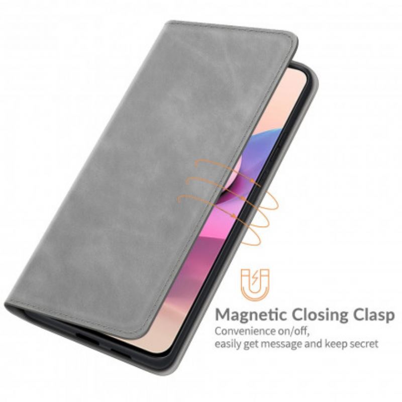 Capa De Celular Para Xiaomi Redmi Note 10 / 10S Flip Toque De Pele