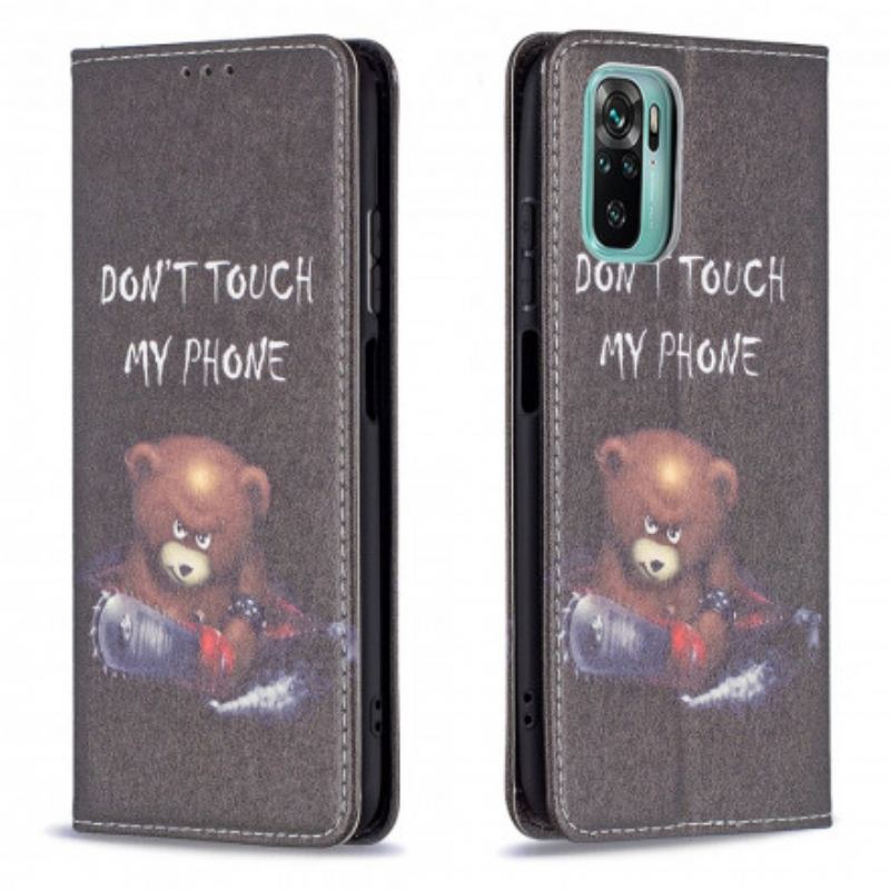 Capa De Celular Para Xiaomi Redmi Note 10 / 10S Flip Urso Perigoso