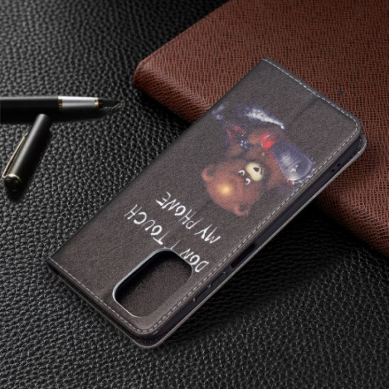 Capa De Celular Para Xiaomi Redmi Note 10 / 10S Flip Urso Perigoso