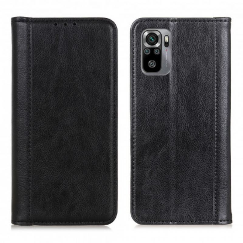 Capa De Celular Para Xiaomi Redmi Note 10 / 10S Flip Versão Couro Rachado Lichia