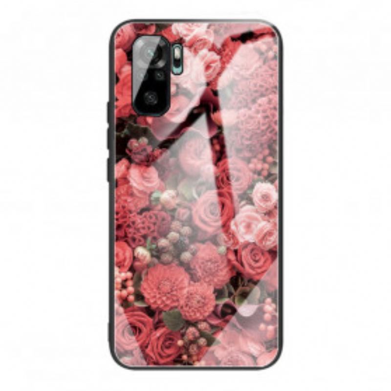 Capa De Celular Para Xiaomi Redmi Note 10 / 10S Rose Flowers Vidro Temperado