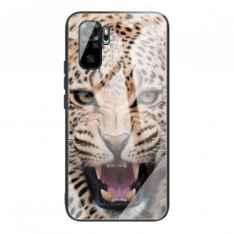 Capa De Celular Para Xiaomi Redmi Note 10 / 10S Vidro Temperado Leopardo