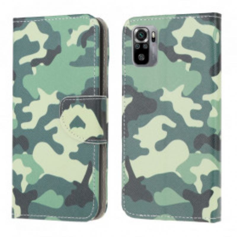 Capa De Couro Para Xiaomi Redmi Note 10 / 10S Camuflar