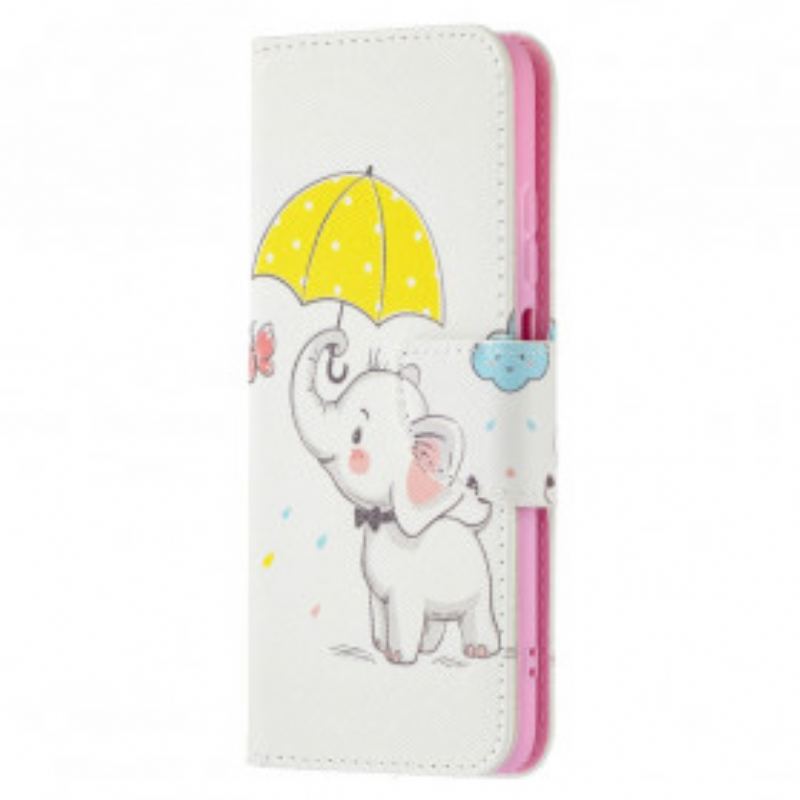 Capa De Couro Para Xiaomi Redmi Note 10 / 10S Elefante Bébé