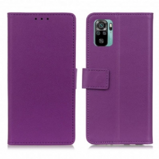 Capa De Couro Para Xiaomi Redmi Note 10 / 10S Couro Falso Clássico