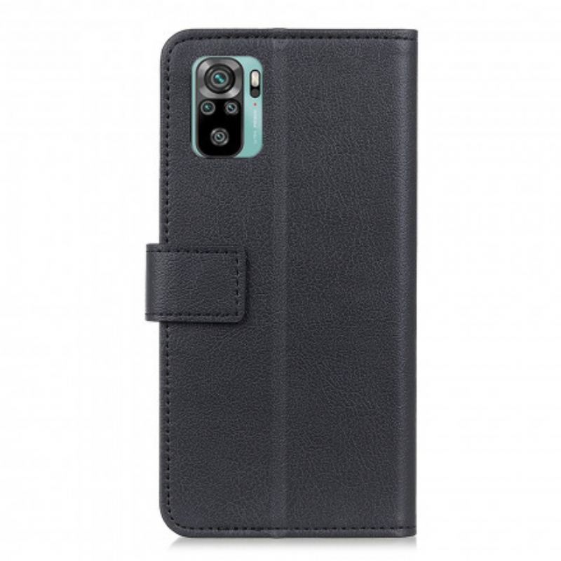 Capa De Couro Para Xiaomi Redmi Note 10 / 10S Couro Falso Clássico