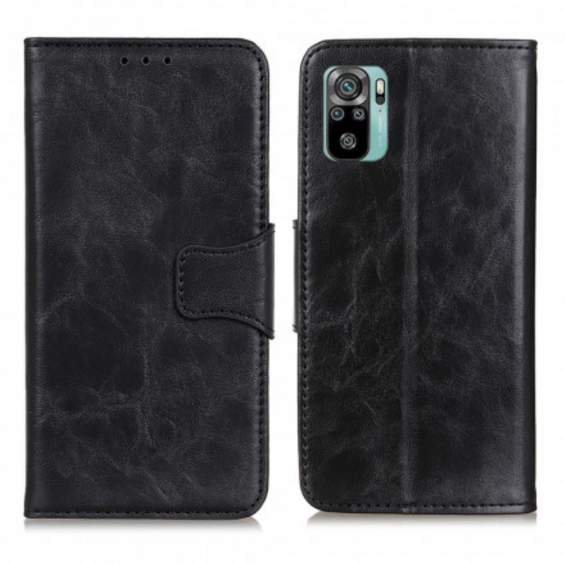 Capa De Couro Para Xiaomi Redmi Note 10 / 10S Flip Aba Magnética