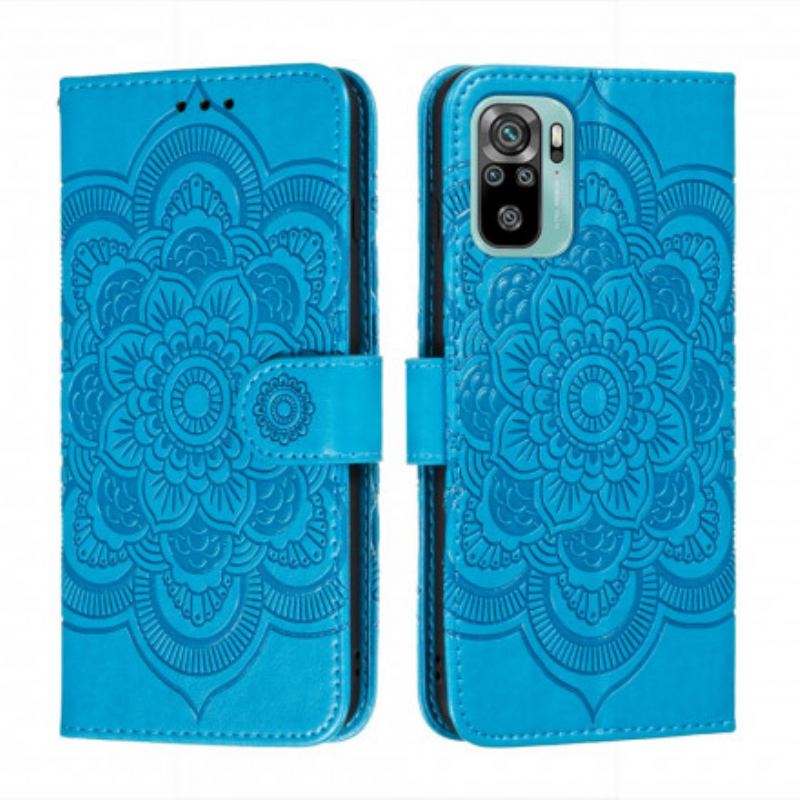 Capa De Couro Para Xiaomi Redmi Note 10 / 10S Mandala Completa