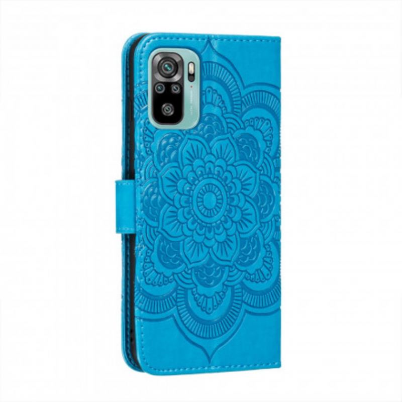 Capa De Couro Para Xiaomi Redmi Note 10 / 10S Mandala Completa