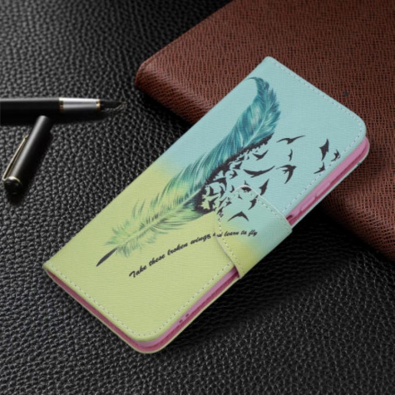 Capa Em Pele Para Xiaomi Redmi Note 10 / 10S Aprender A Voar