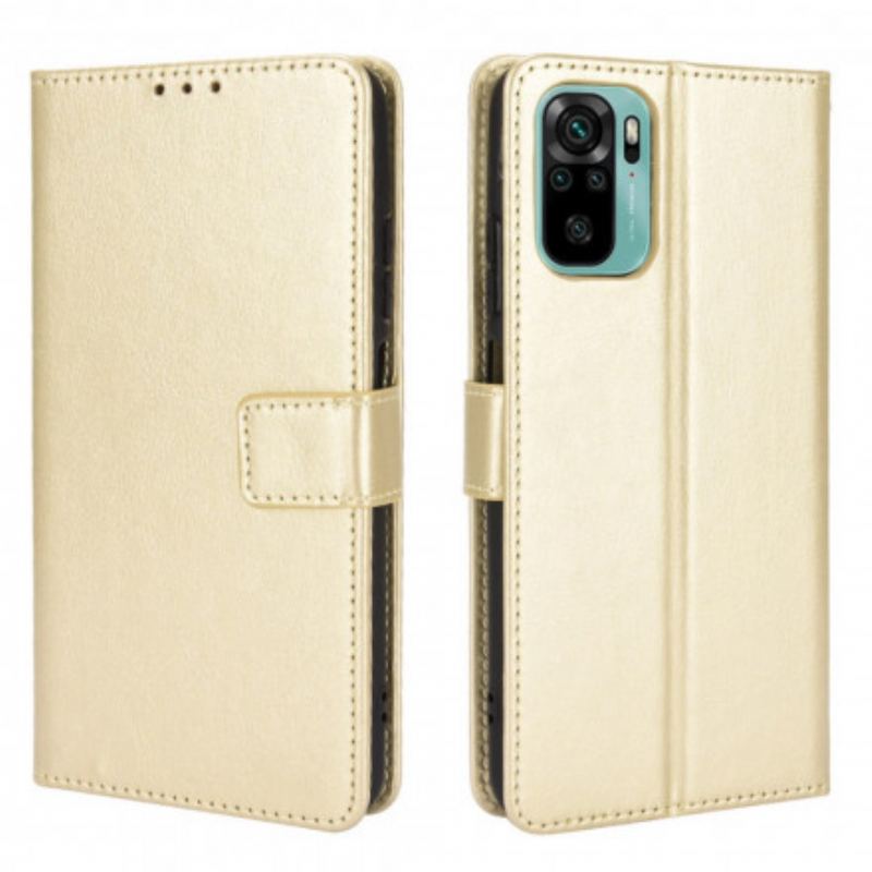 Capa Em Pele Para Xiaomi Redmi Note 10 / 10S Couro Falso Chamativo