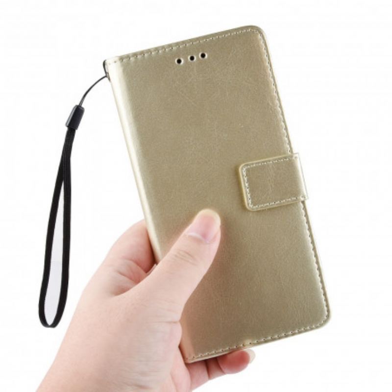 Capa Em Pele Para Xiaomi Redmi Note 10 / 10S Couro Falso Chamativo