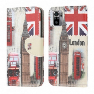 Capa Em Pele Para Xiaomi Redmi Note 10 / 10S Vida Em Londres