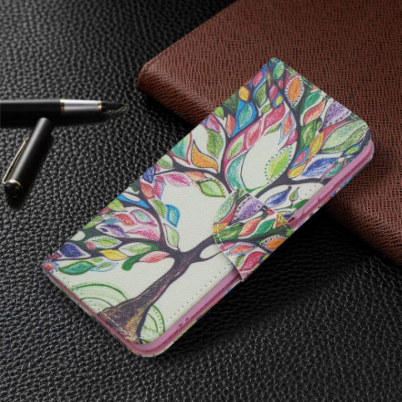 Capa Flip Para Xiaomi Redmi Note 10 / 10S Árvore Colorida