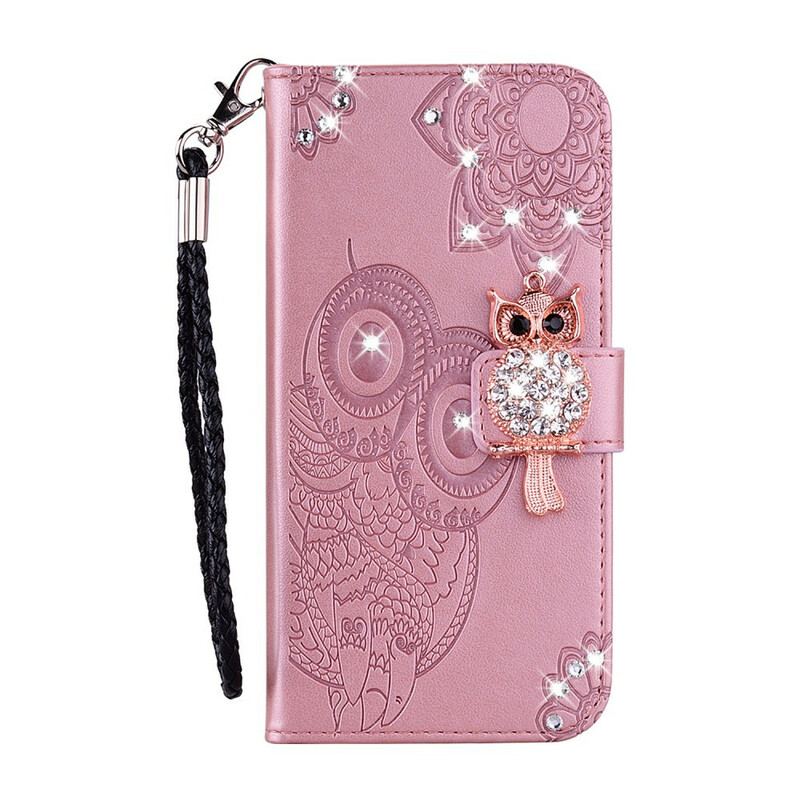 Capa Flip Para Xiaomi Redmi Note 10 / 10S Coruja Mandala E Charme