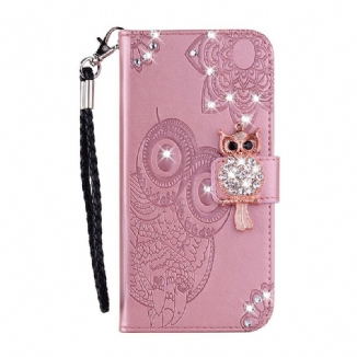 Capa Flip Para Xiaomi Redmi Note 10 / 10S Coruja Mandala E Charme