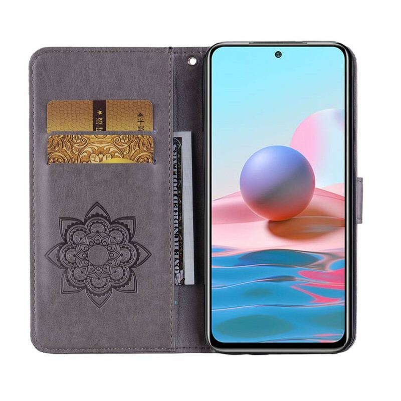 Capa Flip Para Xiaomi Redmi Note 10 / 10S Coruja Mandala E Charme