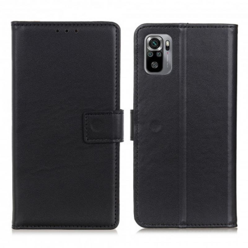 Capa Flip Para Xiaomi Redmi Note 10 / 10S Couro Sintético Liso