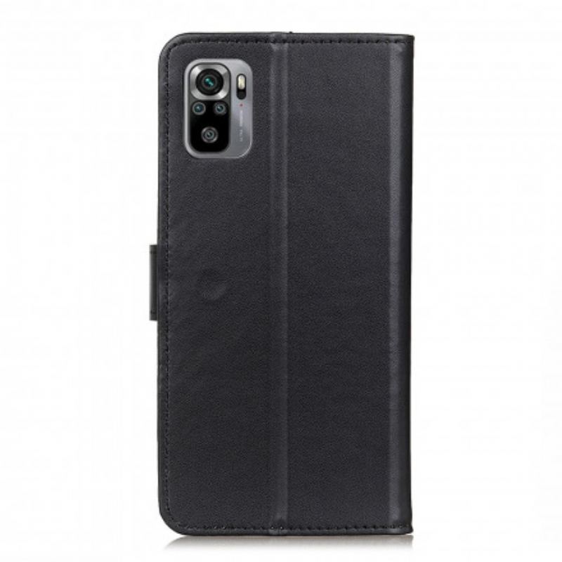 Capa Flip Para Xiaomi Redmi Note 10 / 10S Couro Sintético Liso