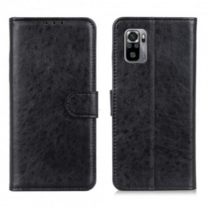 Capa Flip Para Xiaomi Redmi Note 10 / 10S Couro Sintético Texturizado